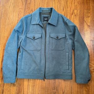 Todd Snyder Italian Boucle Zip Jacket in Blue Size Medium